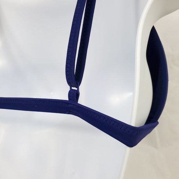 Aerie Perky Triangle Bikini Top Women's Medium Navy Star Print - Picture 8 of 12